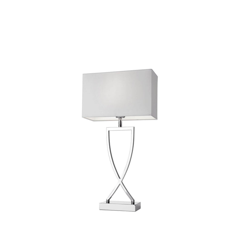 Lampe à poser Toulouse chromée, H 52 cm