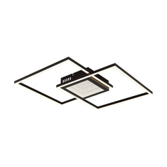 Plafonnier Saunders noir mat, L 42,6 cm