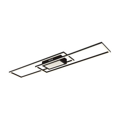 Plafonnier Saunders noir mat, L 96 cm