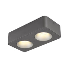 Spot Hangarau gris et aluminium, L 22,4 cm (43100-2)