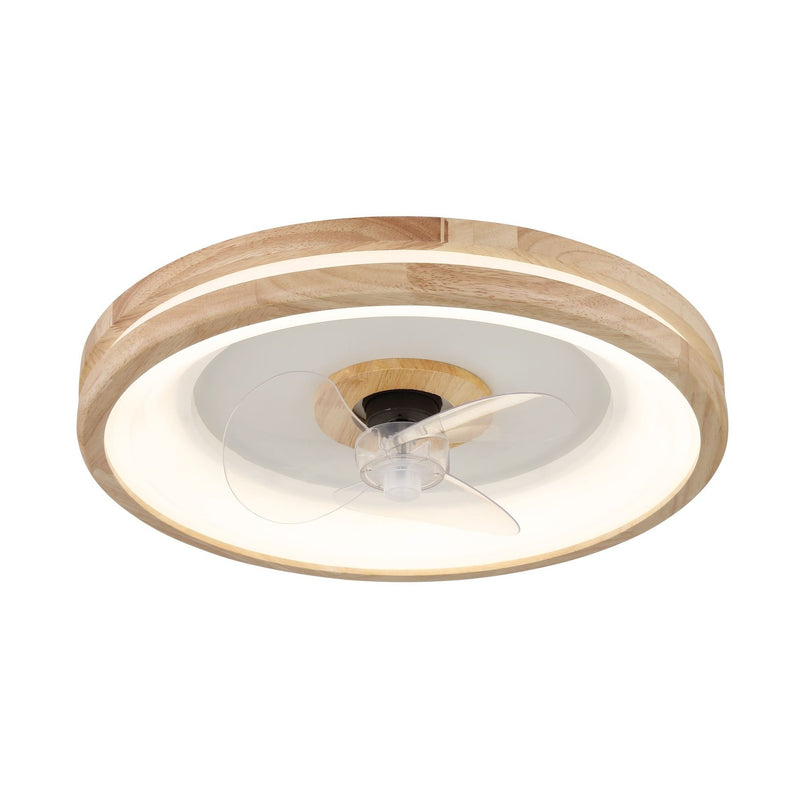 Ventilateur de plafond lumineux Gatian blanc mat