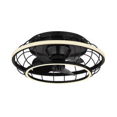 Ventilateur de plafond lumineux Linay noir mat
