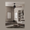 Ventilateur de plafond lumineux Axel noir, bois