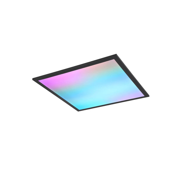 Plafonnier Beta noir mat, L 44,5 cm