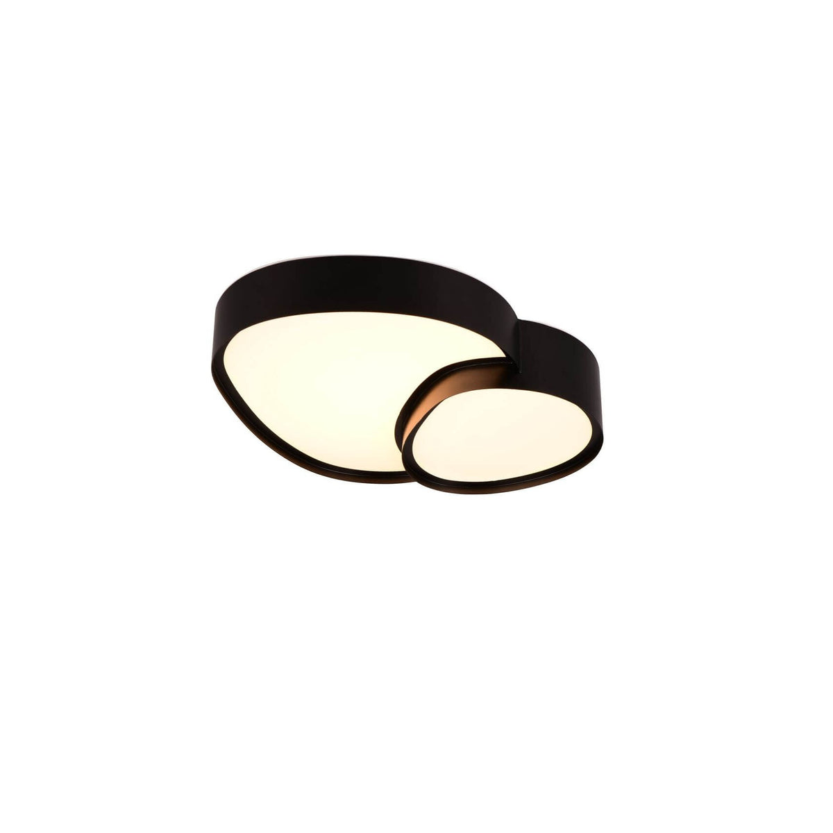 Plafonnier Rise noir mat, L 43,5 cm