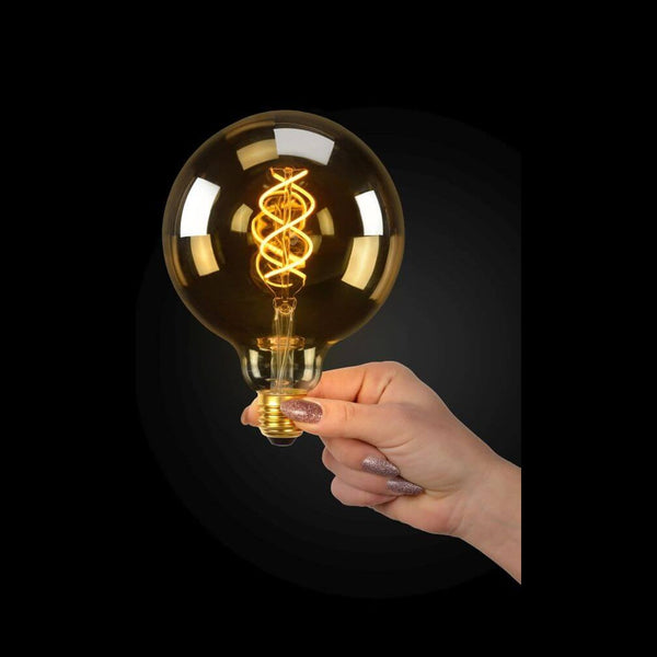Ampoule LED E27 globe à filament ambrée, 5 W | Lucide (49033/05/62)