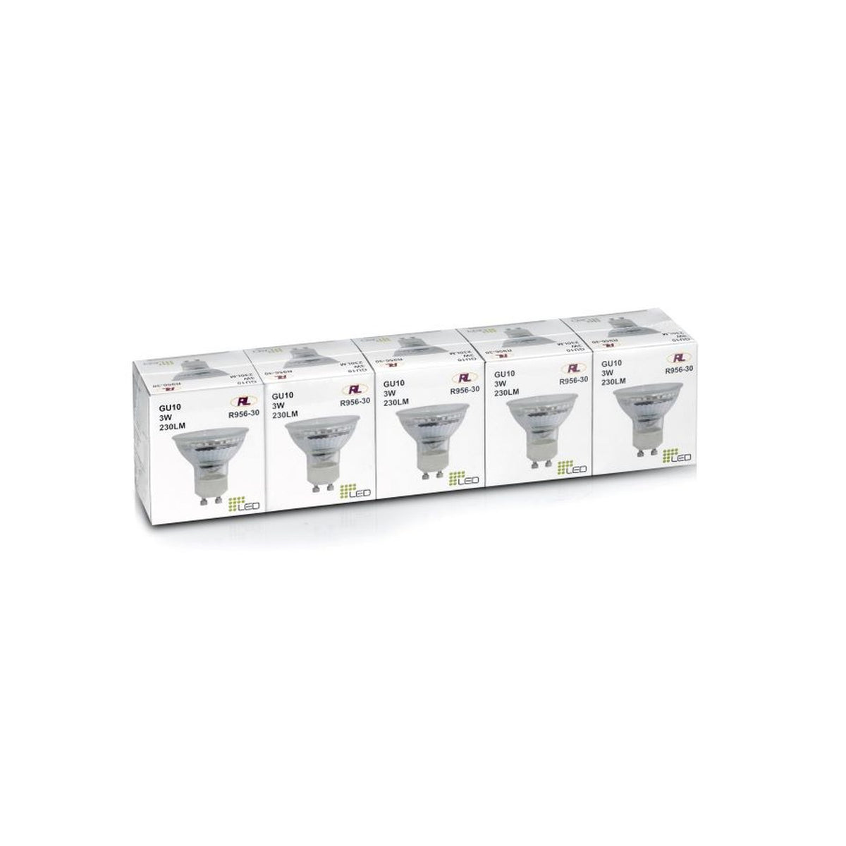 Lot de 5 ampoules LED GU10 réflecteur, 3 W | Reality