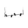 Suspension Holder linear 4 lumières, noir