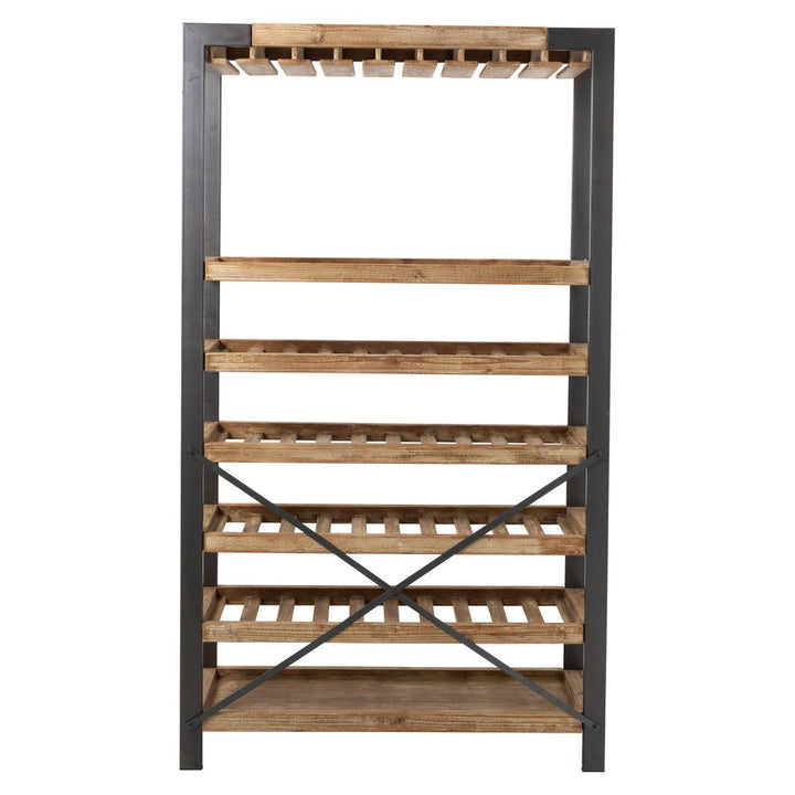 Casier à Vin Bois Métal 50 Bouteilles | Hira - Designix