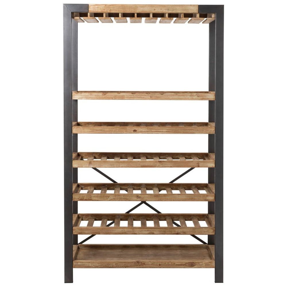 Casier à Vin Bois Métal 50 Bouteilles | Hira - Designix