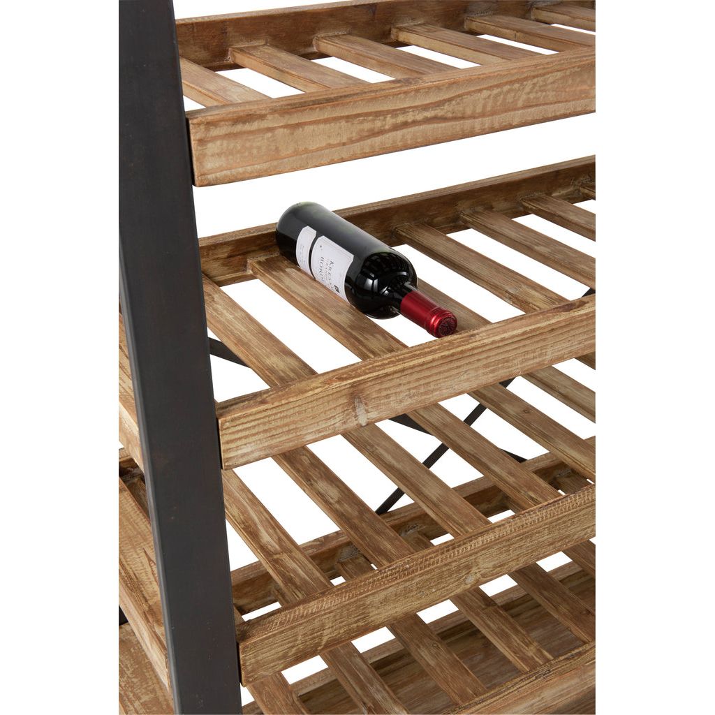 Casier à Vin Bois Métal 50 Bouteilles | Hira - Designix