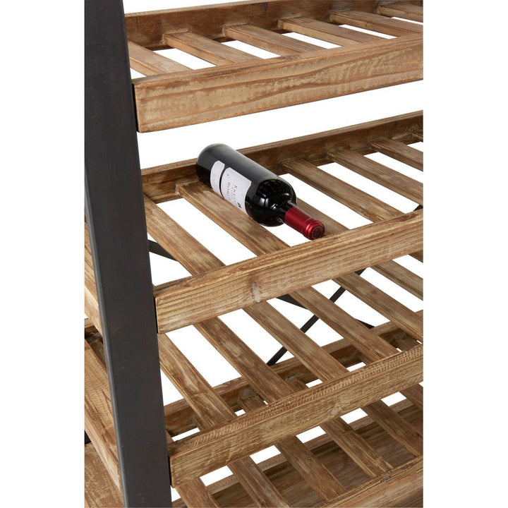 Casier à Vin Bois Métal 50 Bouteilles | Hira - Designix