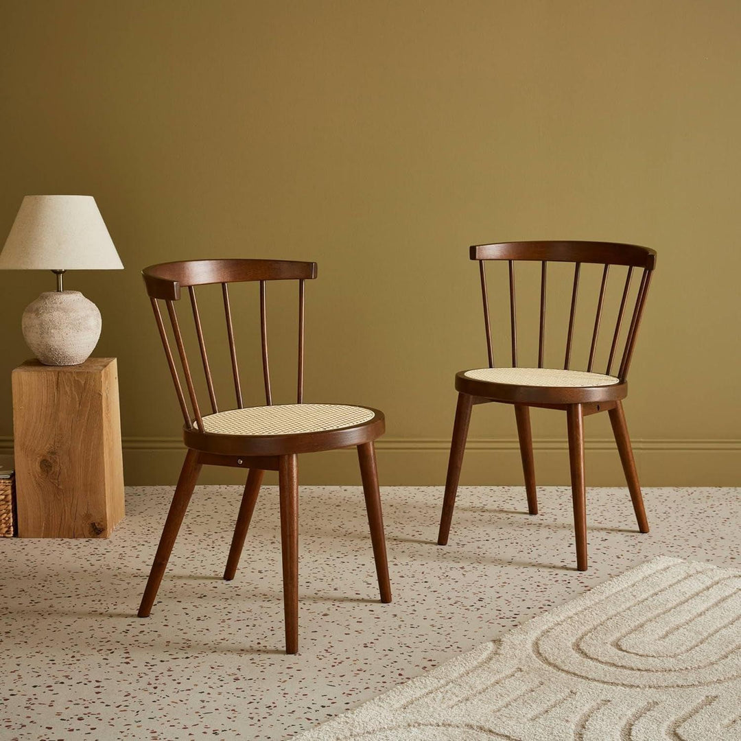 Chaises Noyer Bois Cannage | Designix - 3333    - https://designix.fr/