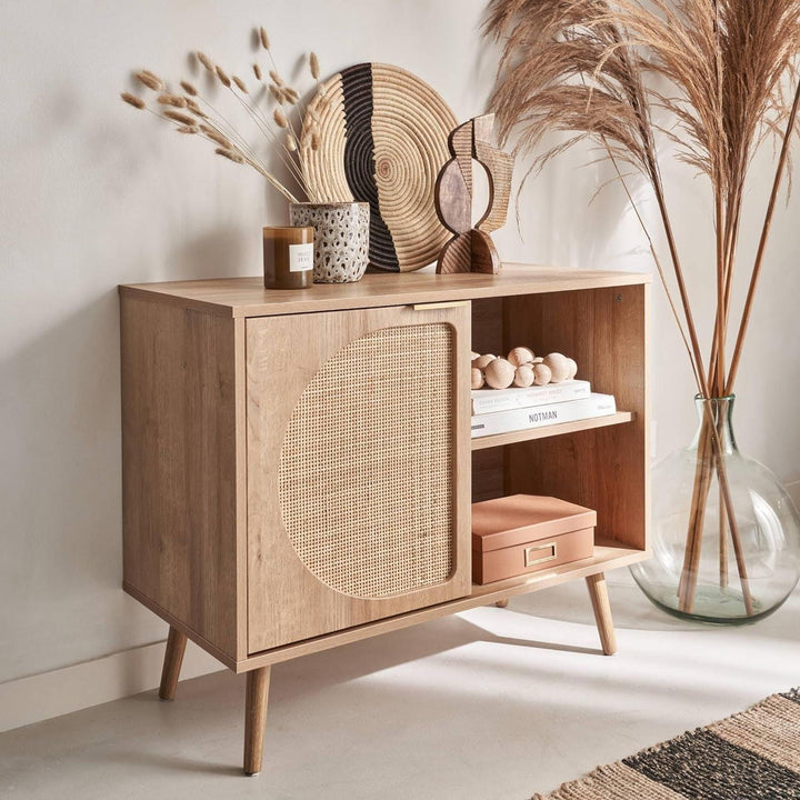 Buffet Rangement Bois Cannage | Designix - 3333    - https://designix.fr/