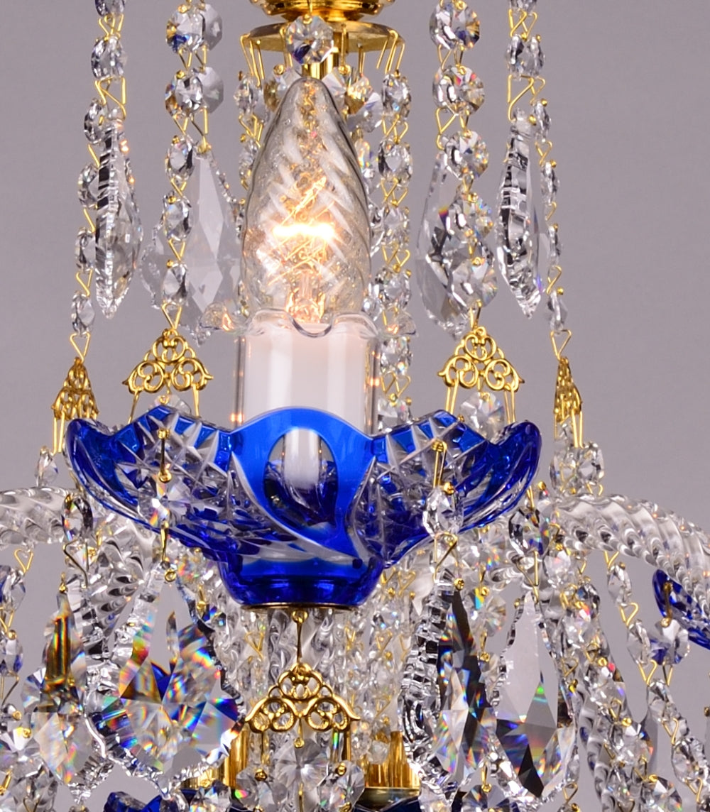 Lustre en cristal LLCH05-BLUE-SP
