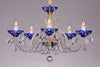 Lustre en cristal LLCH05-BLUE-SP
