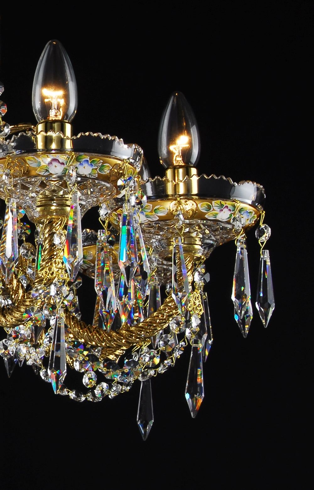 Lustre en cristal LLCH08-CRYSTAL-GOLD