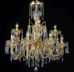 Lustre en cristal LLCH12-CRYSTAL-GOLD