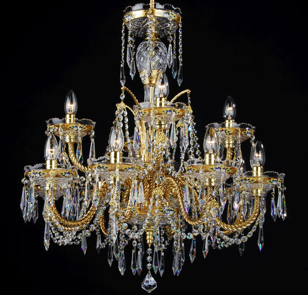 Lustre en cristal LLCH12-CRYSTAL-GOLD