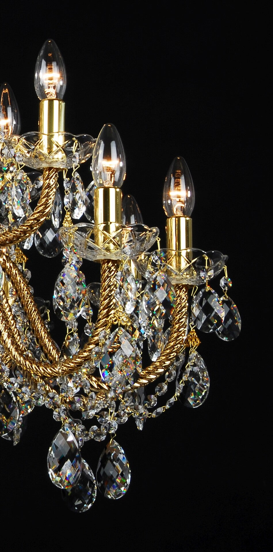 Lustre en cristal LLCH15-COATED-CRYSTAL-D