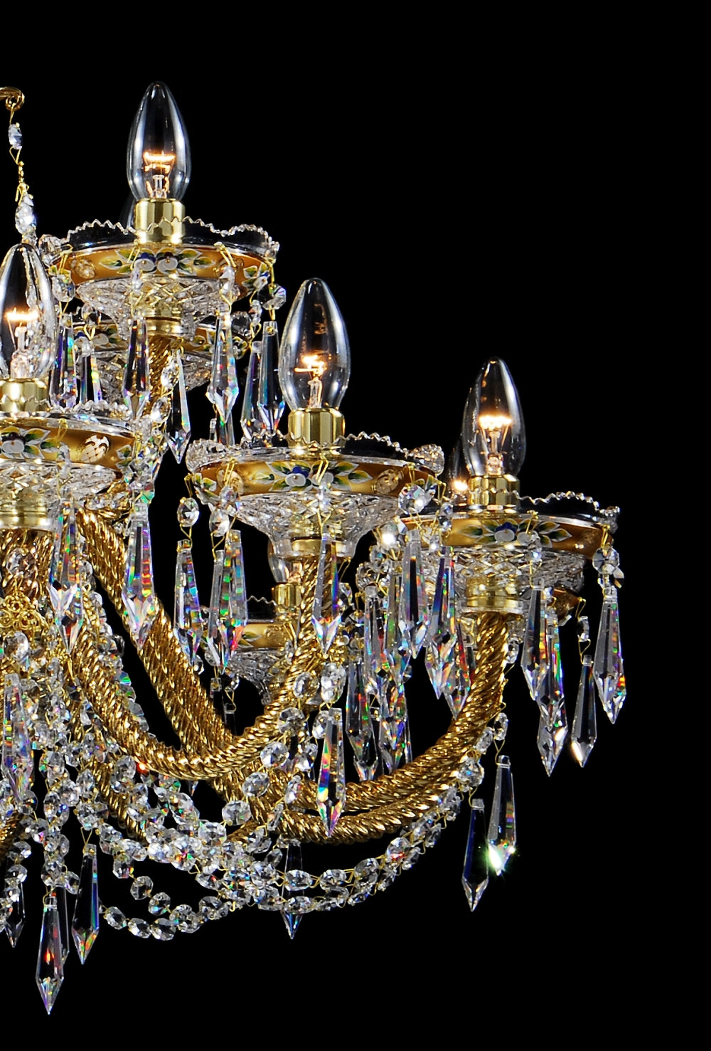 Lustre en cristal LLCH18-CRYSTAL-GOLD