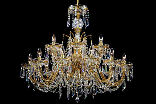 Lustre en cristal LLCH18-CRYSTAL-GOLD