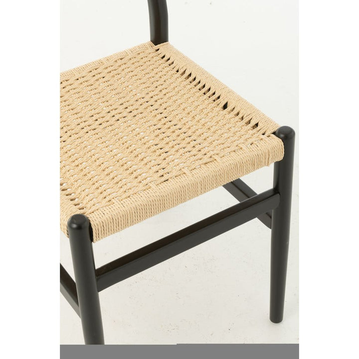 Chaise en bois de hêtre/corde noire | Designix -     - https://designix.fr