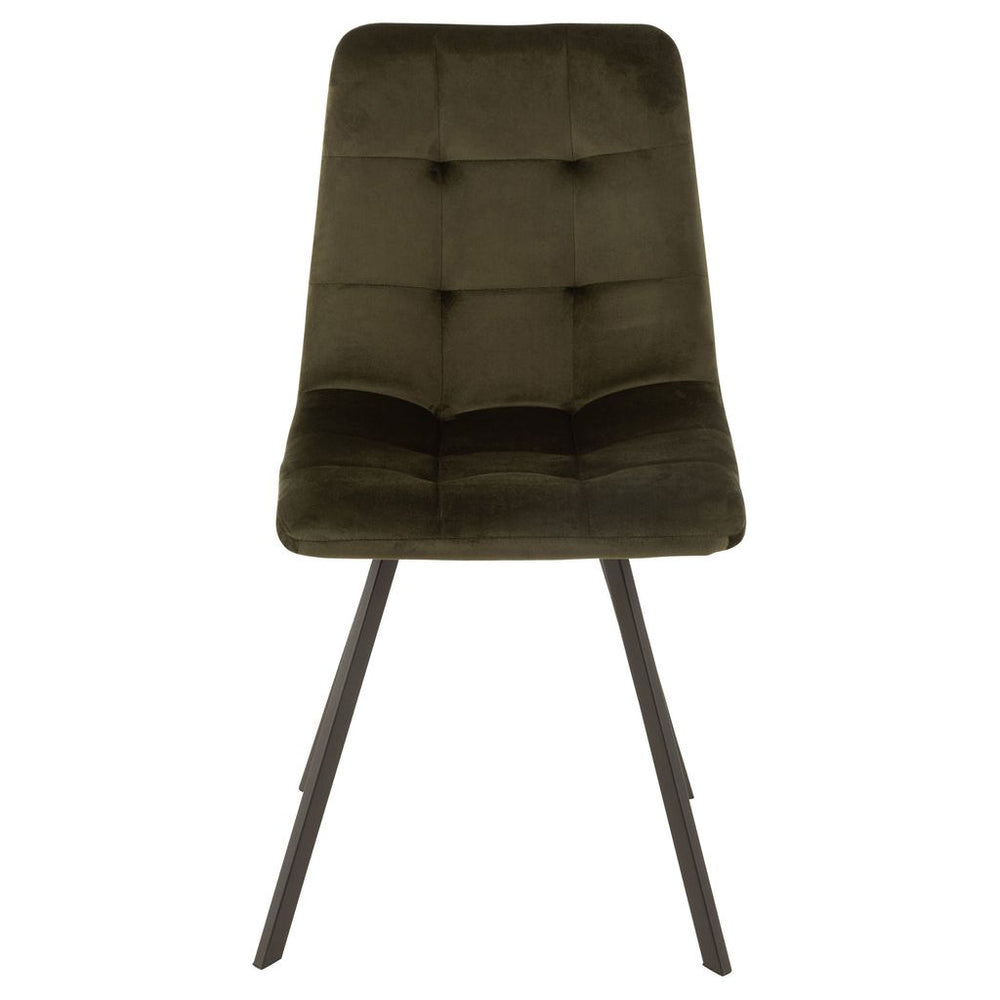 Chaise en textile/métal vert foncé de Morgan | Designix -     - https://designix.fr