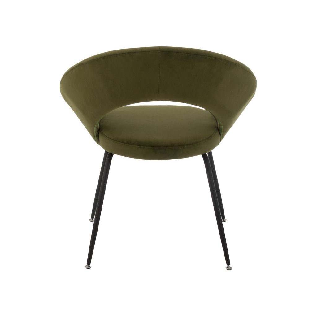 Chaise ronde avec trou en métal/textile vert | Designix -     - https://designix.fr