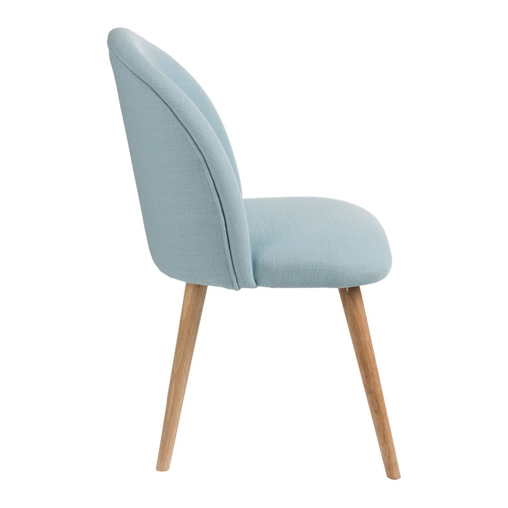 Chaise Vincent Textile/Bois Bleu Clair | Designix -     - https://designix.fr