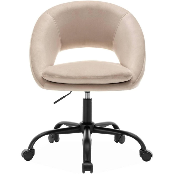 Chaise Bureau Velours Blanc Cassé | Nébul - Designix Chaise de Bureau