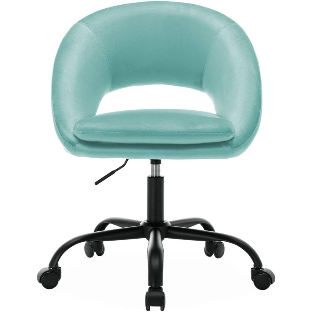 Chaise Bureau Velours Bleu | Fusion - Designix Chaise de Bureau