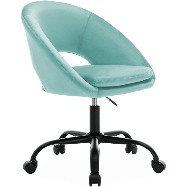 Chaise Bureau Velours Bleu | Fusion - Designix Chaise de Bureau