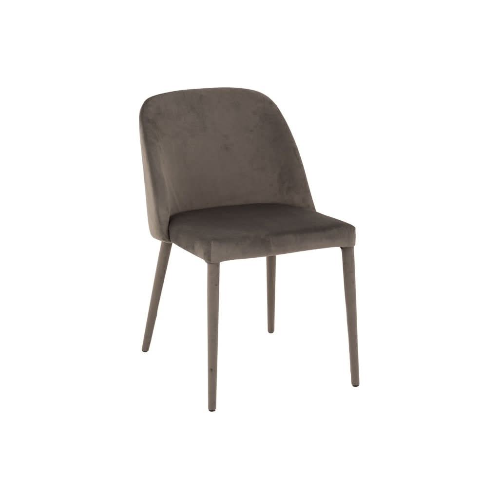 Chaise Charlotte Gris Moyen Textile Métal | Melo