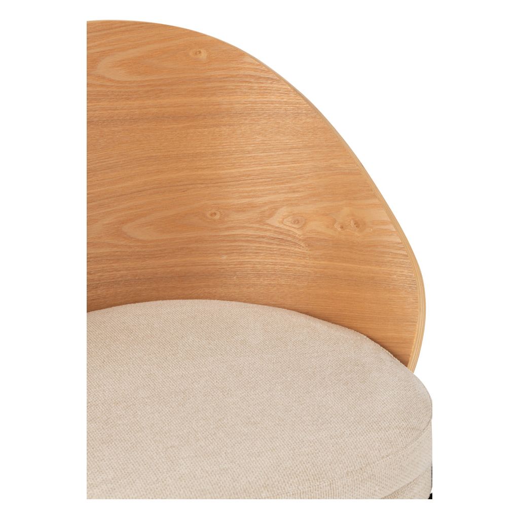 Chaise Contreplaqué Métal Beige | Nelo - Designix Chaises