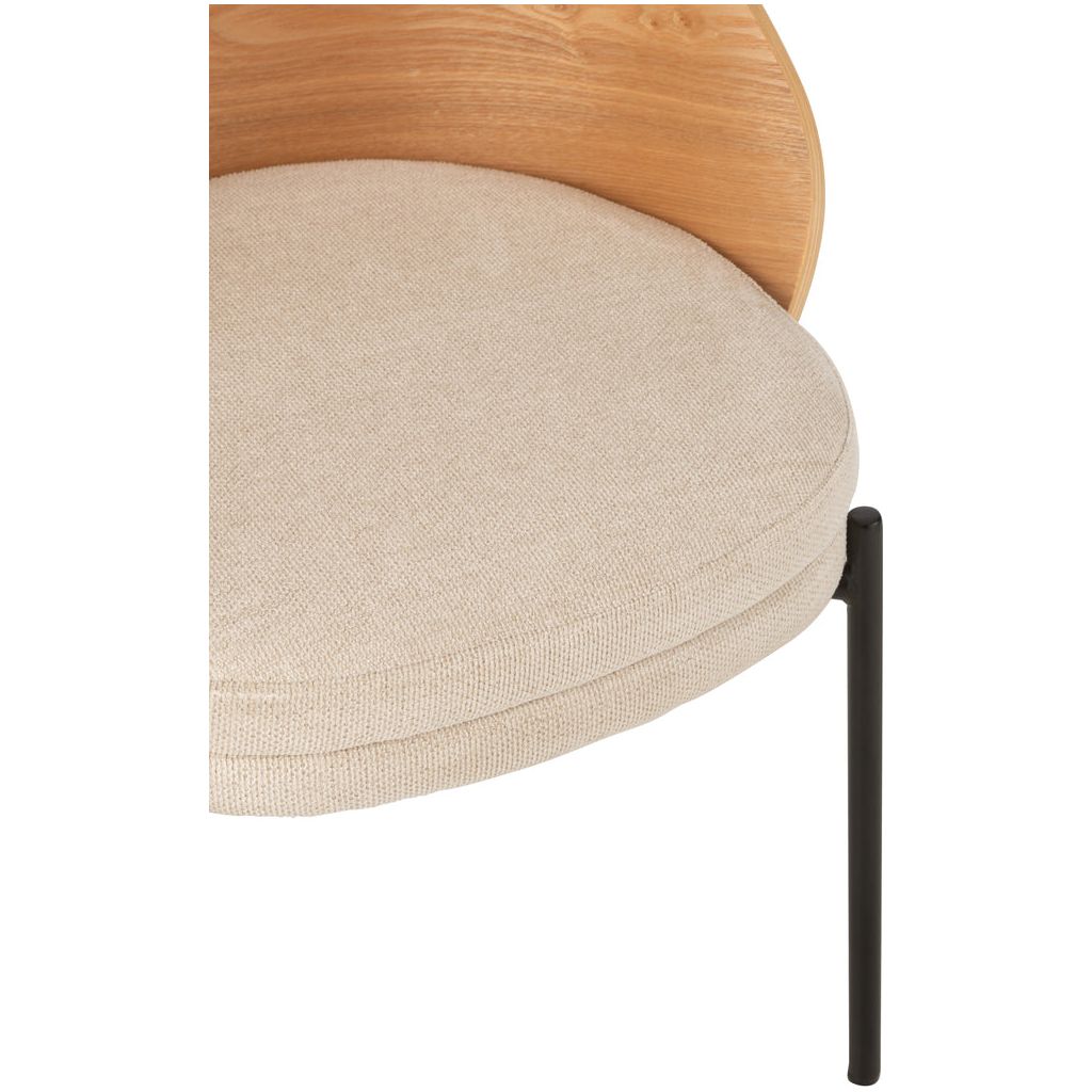 Chaise Contreplaqué Métal Beige | Nelo - Designix Chaises