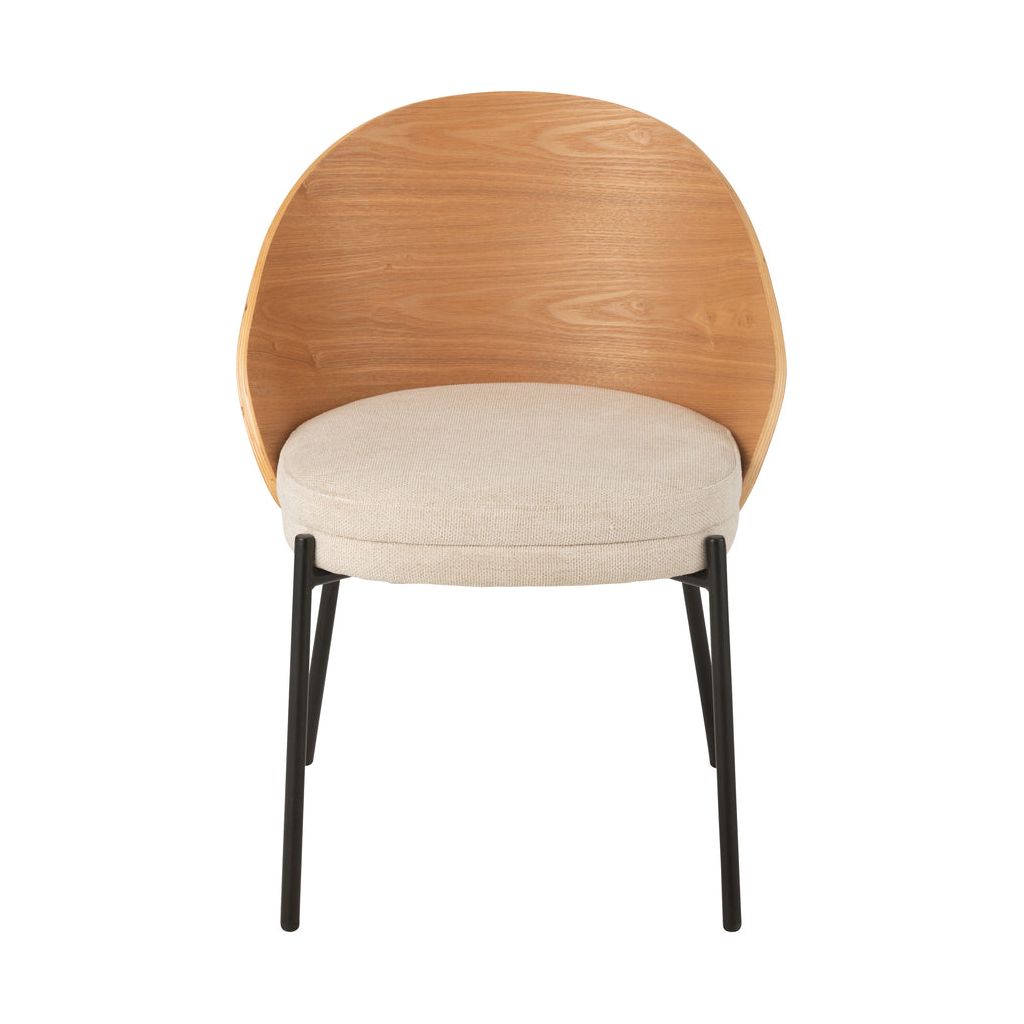 Chaise Contreplaqué Métal Beige | Nelo - Designix Chaises