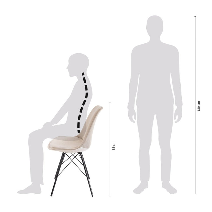 Chaise de bar Velours Champagne Confort Moderne | LUXA - Designix