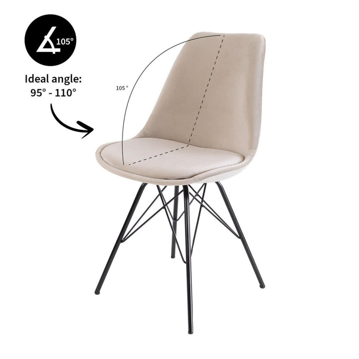 Chaise de bar Velours Champagne Confort Moderne | LUXA - Designix