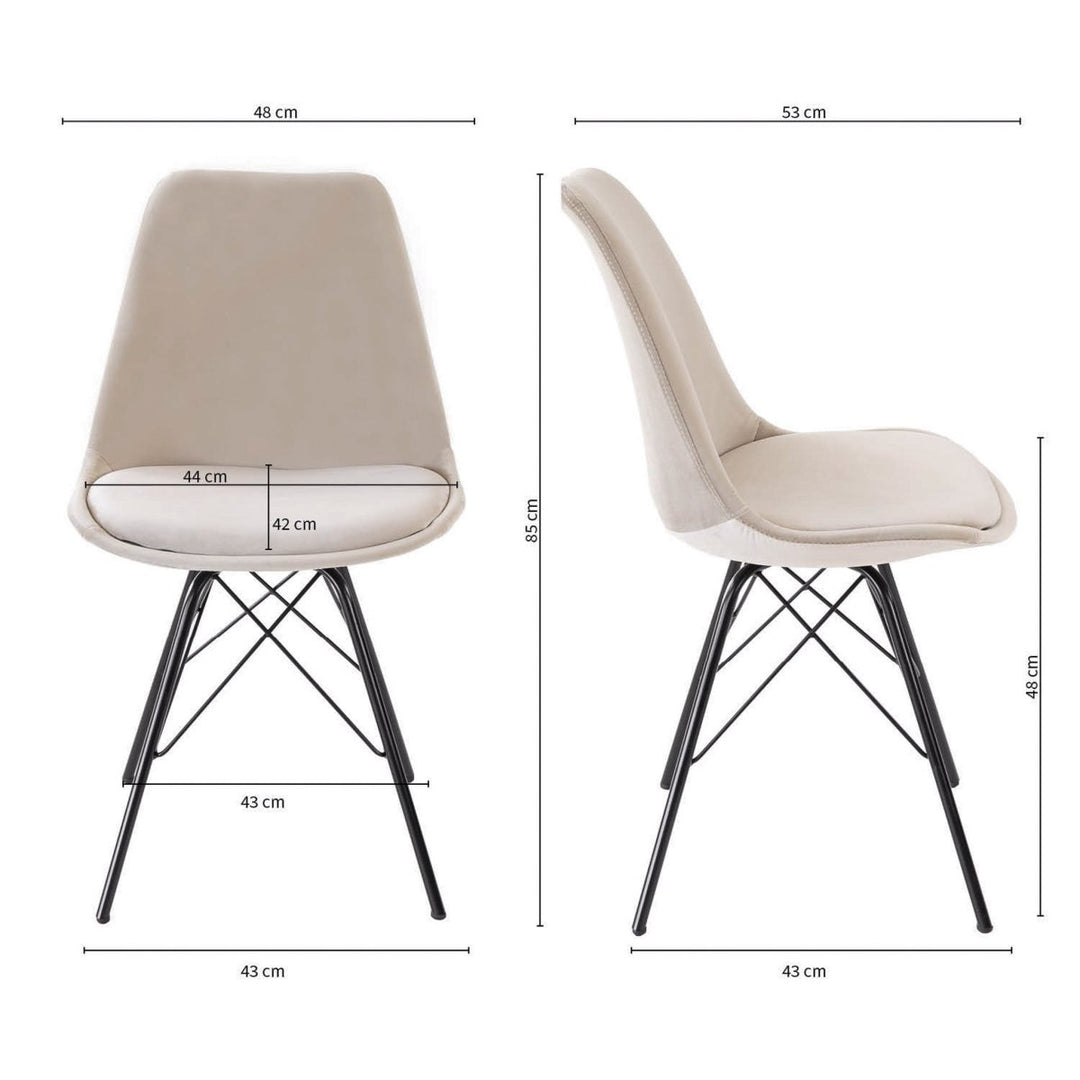 Chaise de bar Velours Champagne Confort Moderne | LUXA - Designix