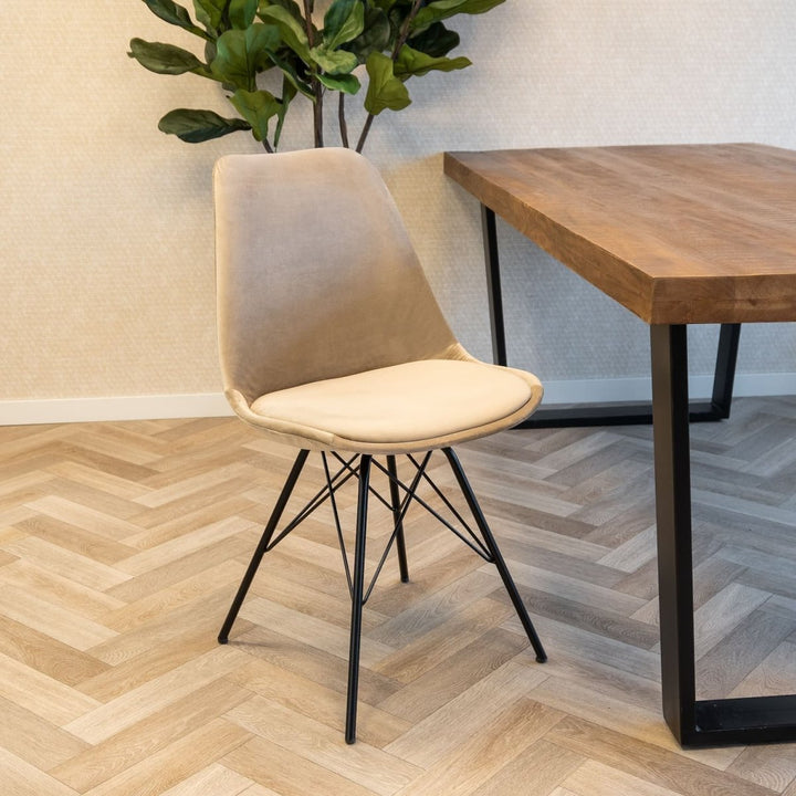 Chaise de bar Velours Champagne Confort Moderne | LUXA - Designix