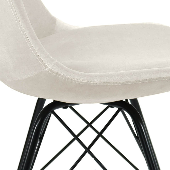 Chaise De Bar Velours Ivoire Confort Design Moderne | NOVA - Designix