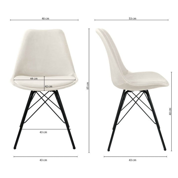 Chaise De Bar Velours Ivoire Confort Design Moderne | NOVA - Designix