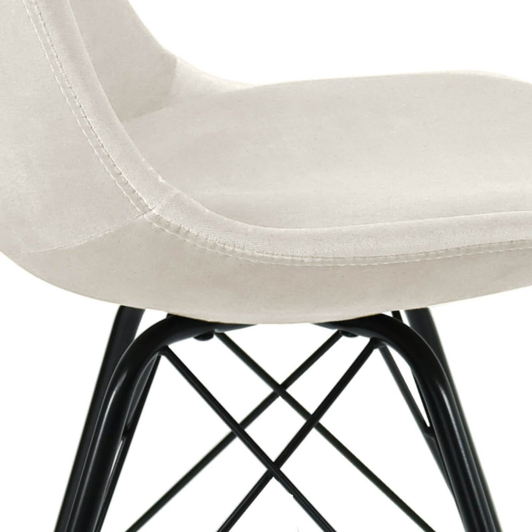 Chaise De Bar Velours Ivoire Confort Design Moderne | NOVA - Designix