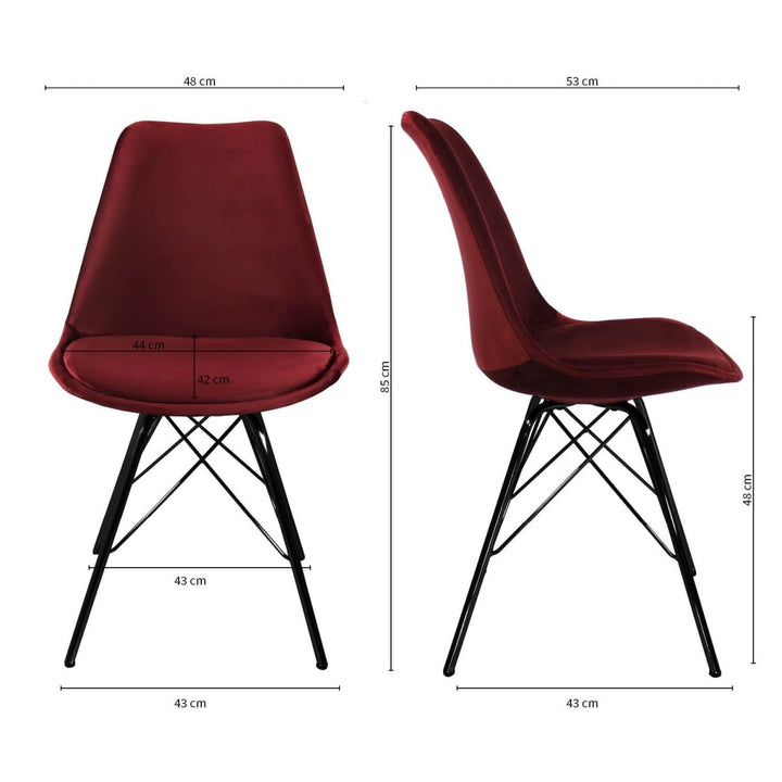 Chaise De Bar Velvet Rouge Confort Et Design Moderne | LUXA - Designix