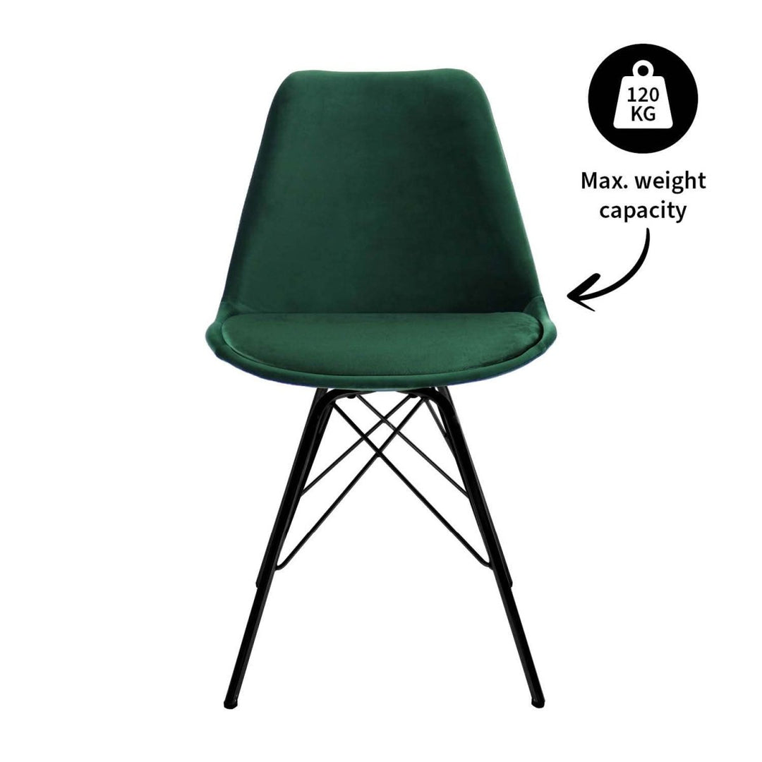 Chaise de Bar Velvet Vert Foncé Polyvalente | LUXA - Designix