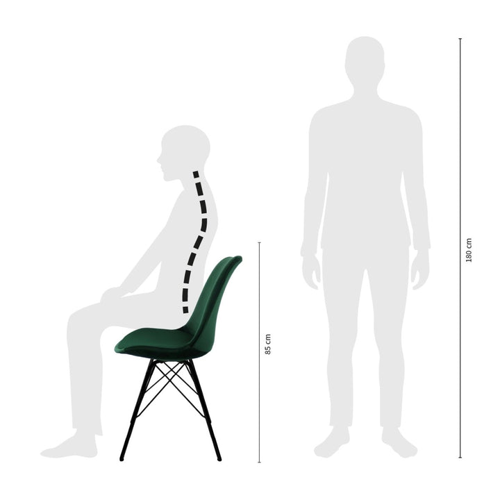 Chaise de Bar Velvet Vert Foncé Polyvalente | LUXA - Designix