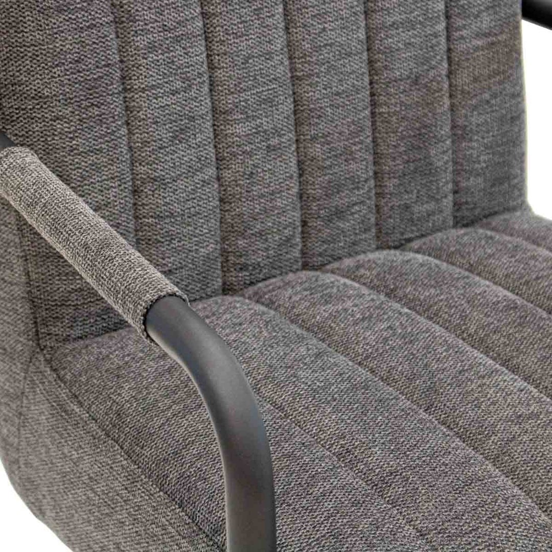 Chaise de bureau en acier gris foncé confort | NOVA - Designix