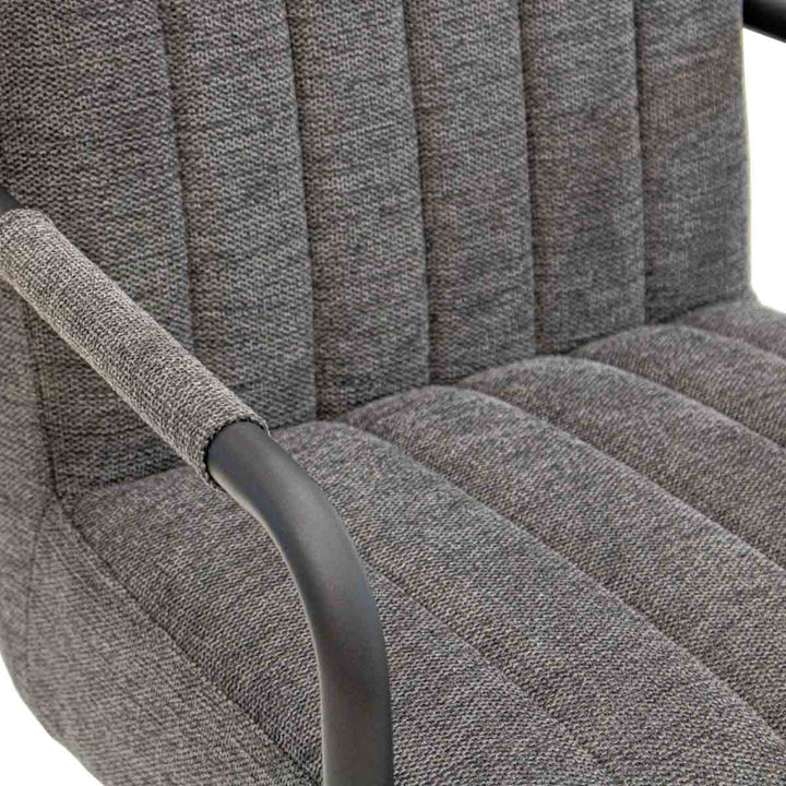 Chaise de bureau en acier gris foncé confort | NOVA - Designix