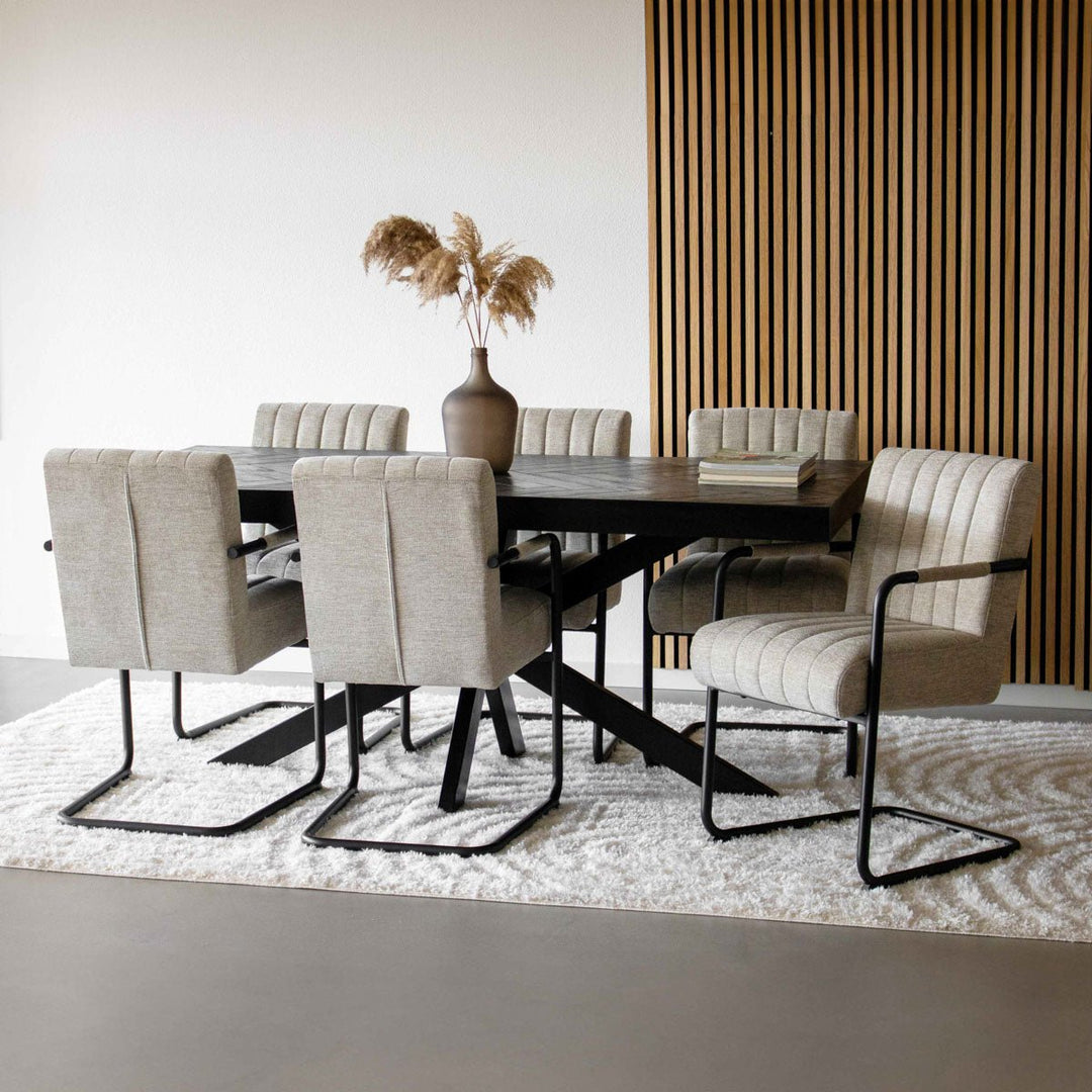 Chaise de bureau en acier gris foncé confort | NOVA - Designix